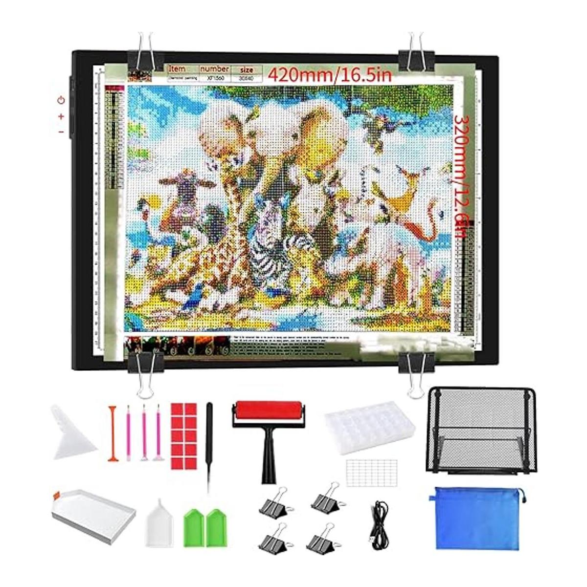 Almohadilla de luz de pintura de diamante A3 con soporte