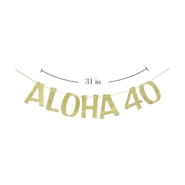Aloha Guirnalda de 40 carteles para decoración de fiesta_2
