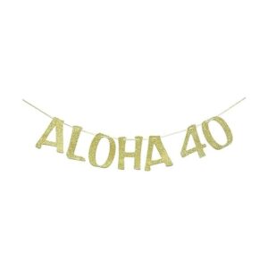 Aloha Guirnalda de 40 carteles para decoración de fiesta_1