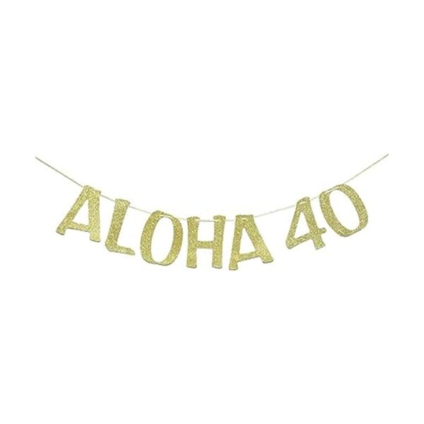 Aloha Guirnalda de 40 carteles para decoración de fiesta_1