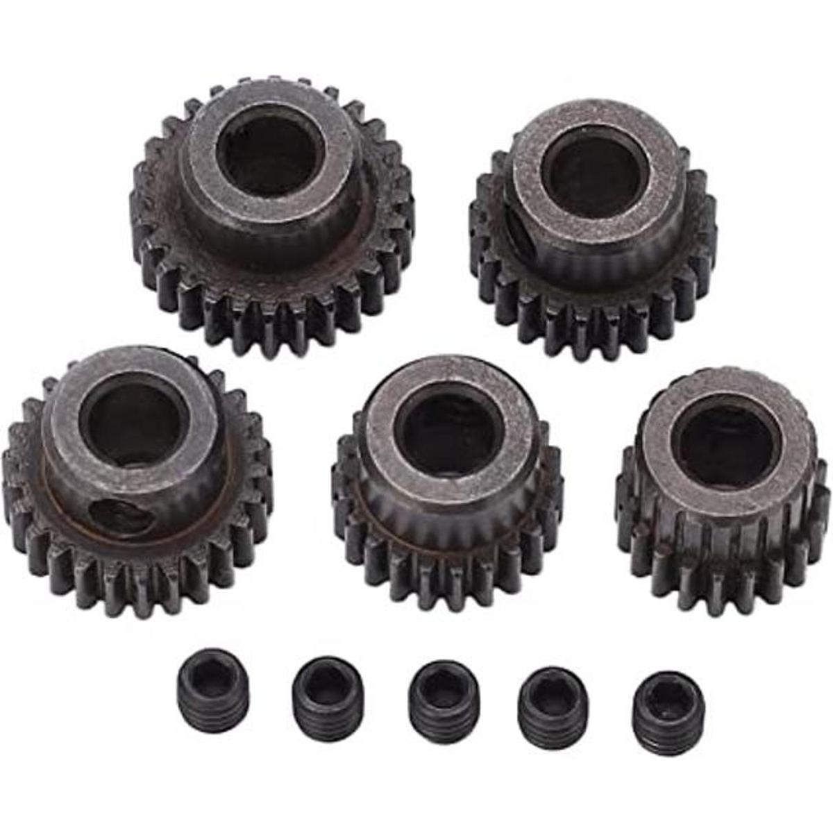 Alomejor Juego de 5 engranajes de motor 48DP de acero 20T