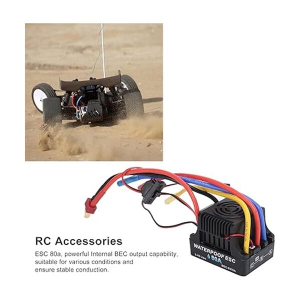Alomejor RC Car 80A ESC impermeable buena disipación de