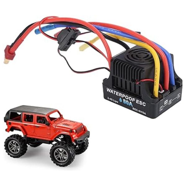 Alomejor RC Car 80A ESC impermeable buena disipación de