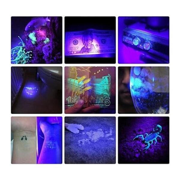 Alonefire SV128 Linterna UV 395nm 128 LED Linterna de luz