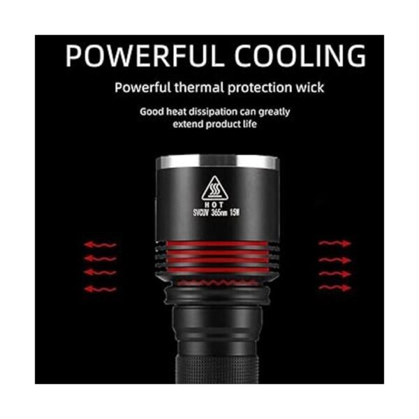 Alonefire SV13 Linterna UV de 15 W 365 nm recargable_4