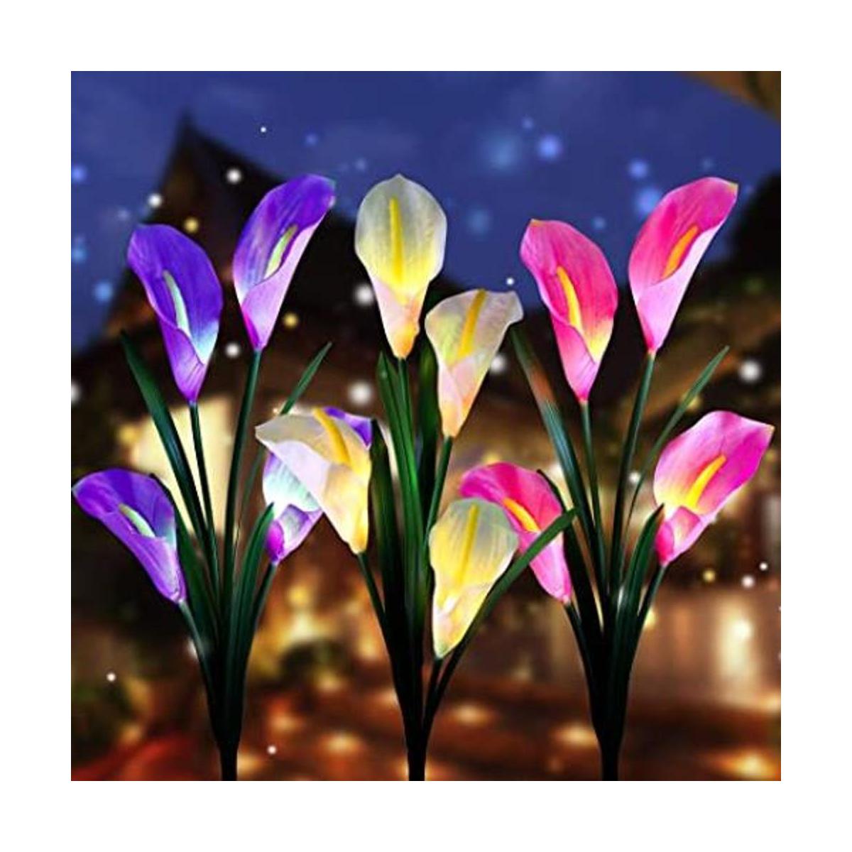 Aloudy Luces solares para jardín 3 unidades
