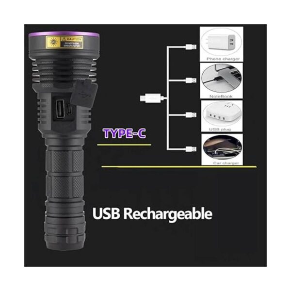 Alonefire SV43 Linterna UV de 36 W 365 nm recargable por_3