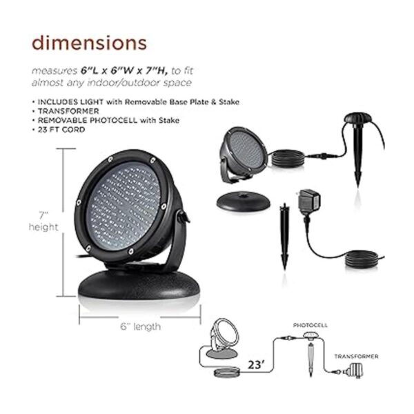 Alpine Corporation Luces LED de 8 W para exteriores 120_3