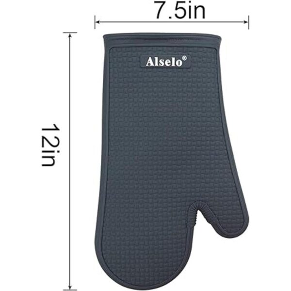 Alselo Guantes de cocina de silicona resistentes al calor_2