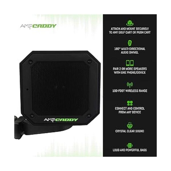 Altavoz Bluetooth de golf con soporte Ampcaddy versión 3_4