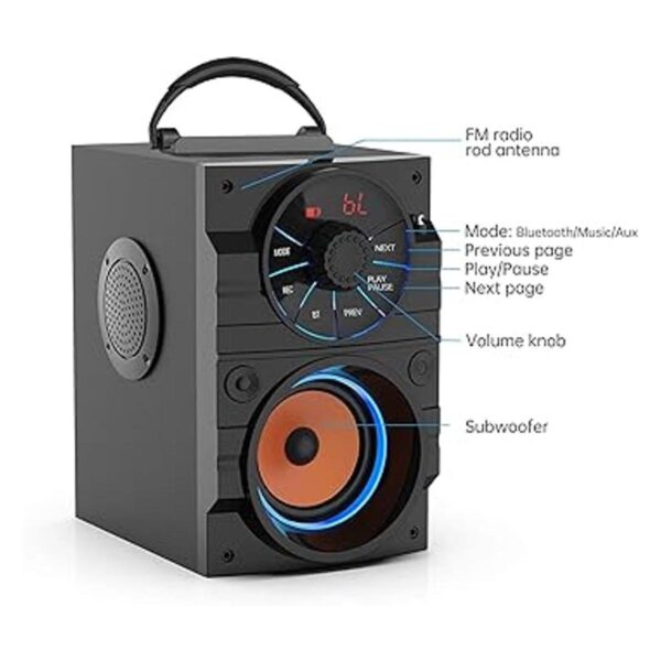 Altavoz Bluetooth portátil con altavoz inalámbrico de_5