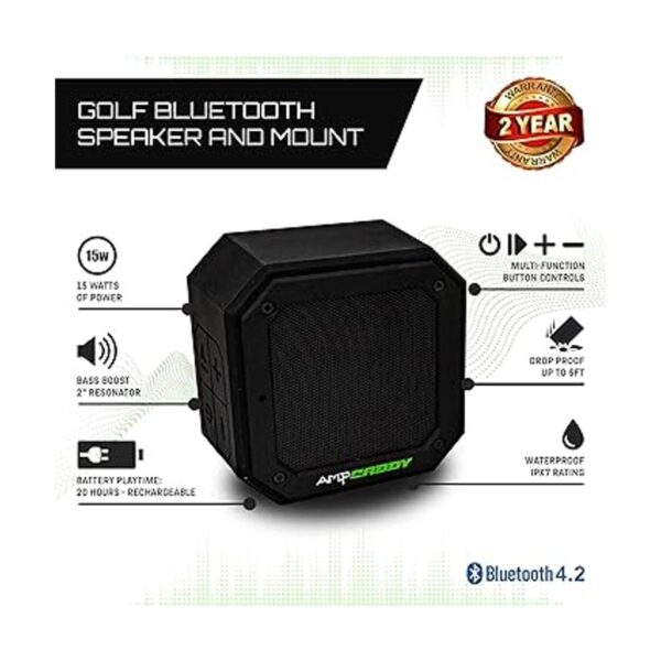 Altavoz Bluetooth de golf con soporte Ampcaddy versión 3_3