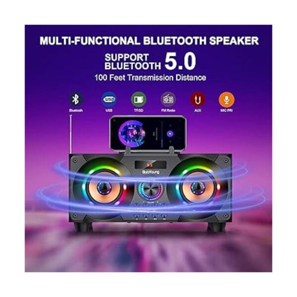 Altavoz Bluetooth portátil de 60 W con subwoofer de graves_2