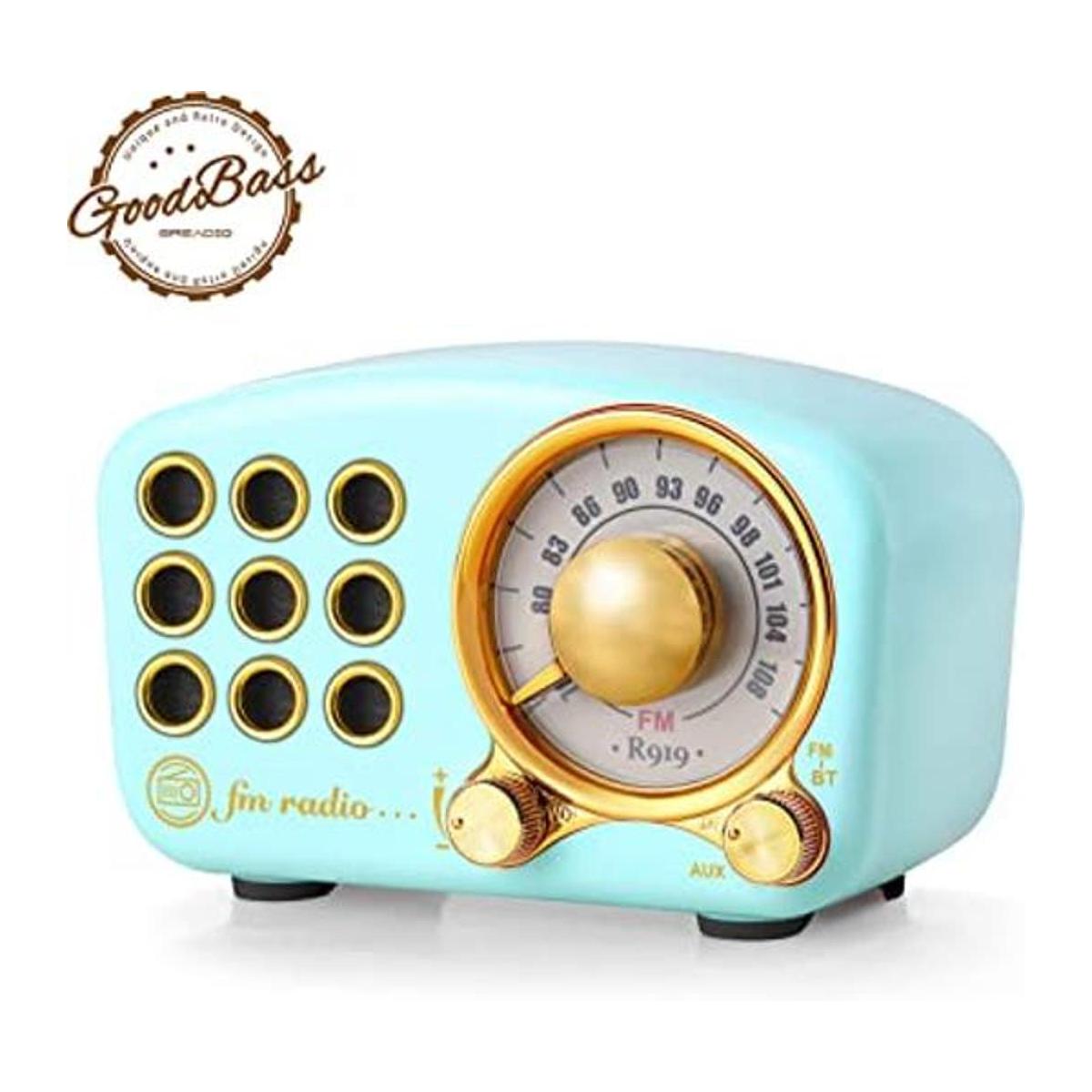 Altavoz Bluetooth retro radio vintage Greadio FM con