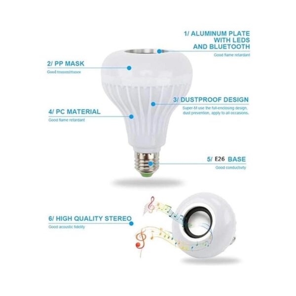 Altavoz de bombilla inalámbrica bombillas Bluetooth con_3
