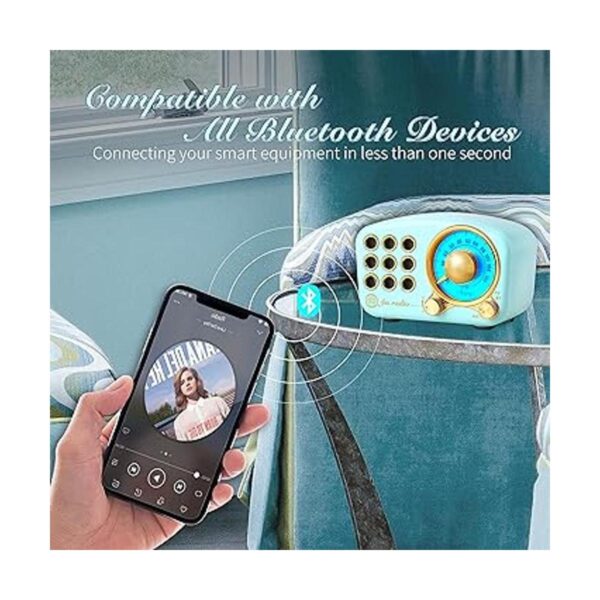 Altavoz Bluetooth retro radio vintage Greadio FM con_3