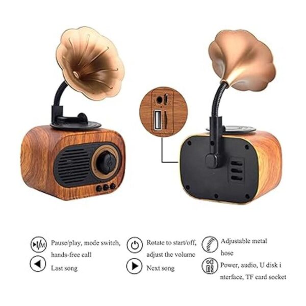 Altavoz de música retro altavoz inalámbrico vintage_5