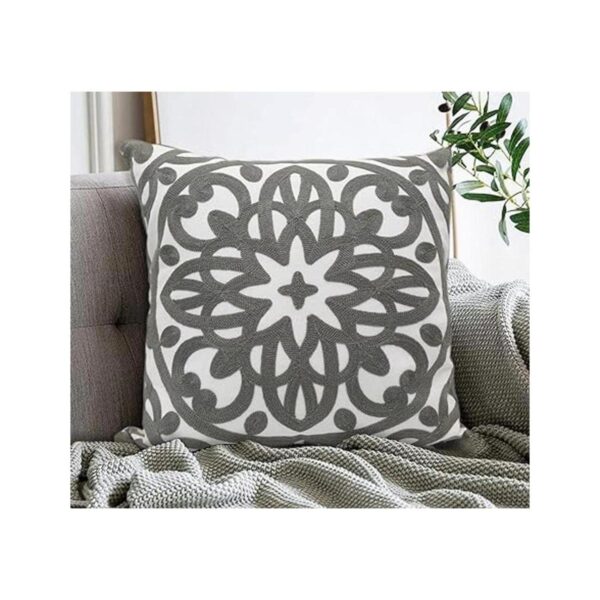 Alysheer Funda de almohada decorativa bordada de 18 x 18