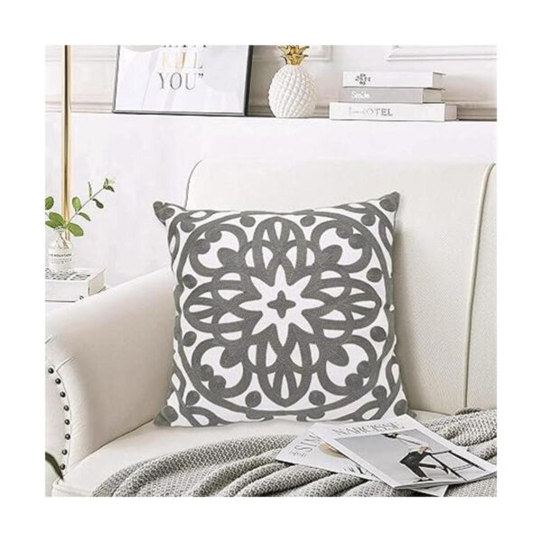 Alysheer Funda de almohada decorativa bordada de 18 x 18