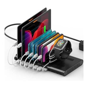 Alxum Estación de carga rápida USB C 96 W y 10 puertos_1