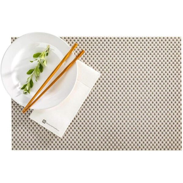 Amalfi Basketweave Mantel individual tejido de vinilo de_1