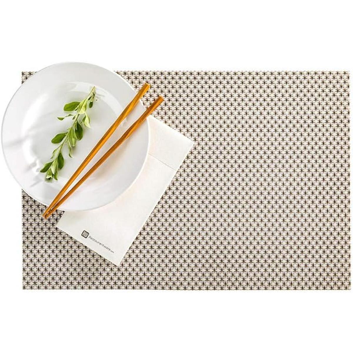 Amalfi Basketweave Mantel individual tejido de vinilo de