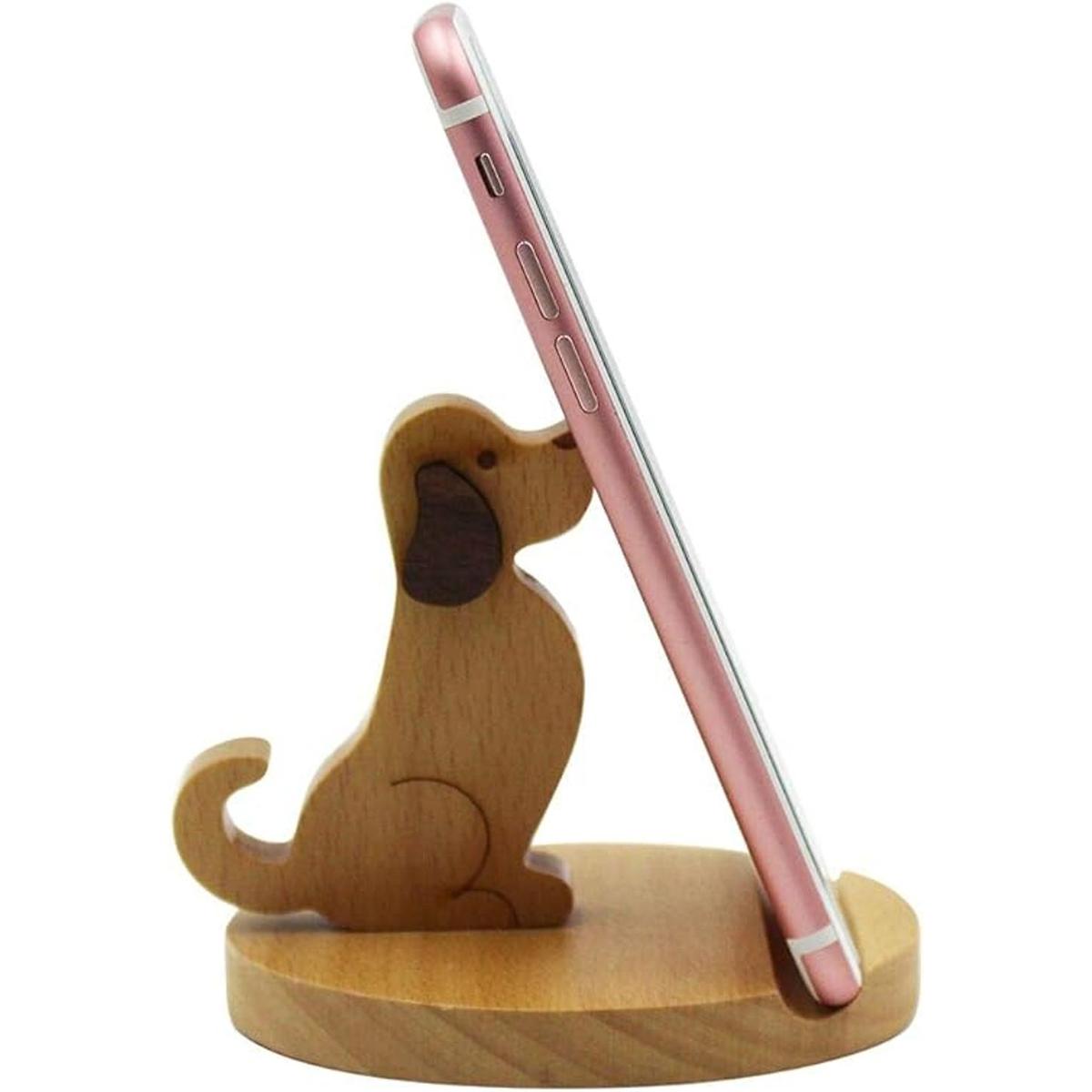 Amamcy Bonito soporte de madera para teléfono celular