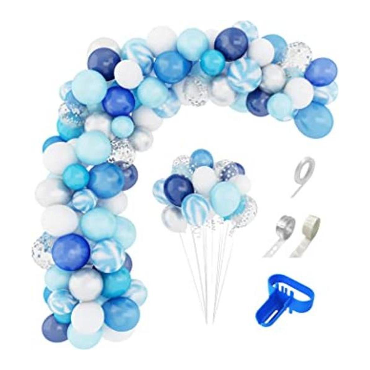Amandir Kit de guirnalda de arco de globos azules 134