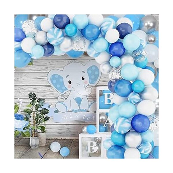 Amandir Kit de guirnalda de arco de globos azules 134_5