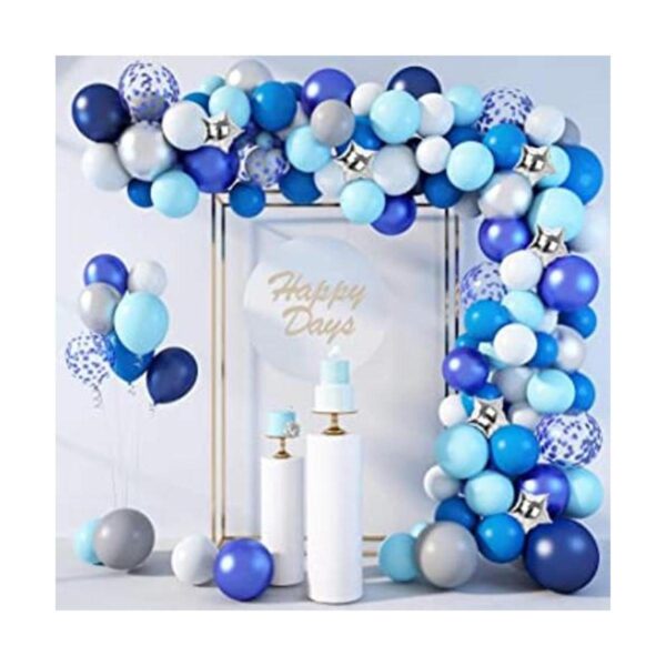 Amandir Kit de guirnalda de arco de globos de color azul_1