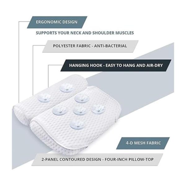 AmazeFan Almohada de baño almohada de spa para bañera con_3