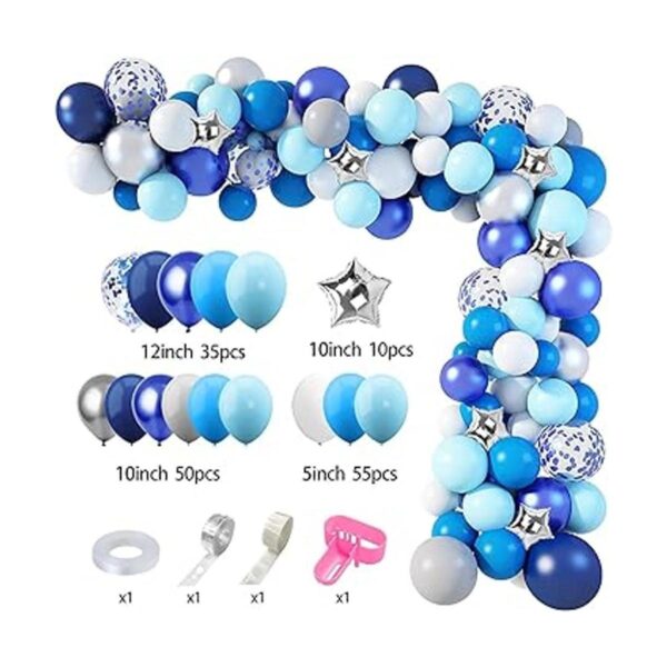 Amandir Kit de guirnalda de arco de globos de color azul_2
