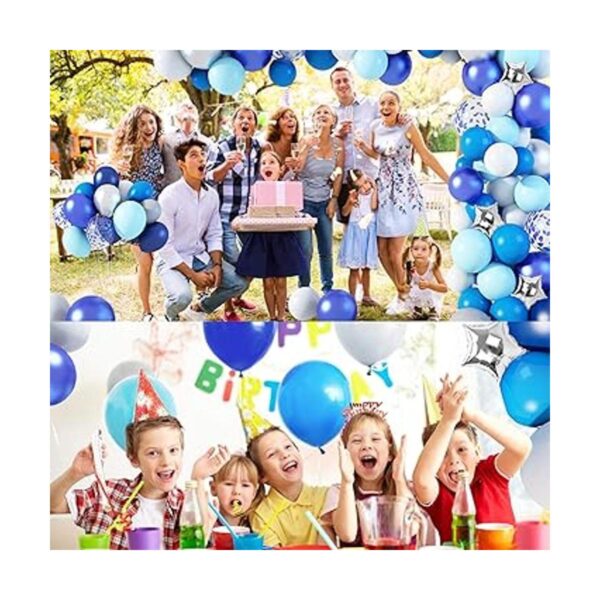 Amandir Kit de guirnalda de arco de globos de color azul_6