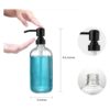 AmazerBath Dispensador de jabón de vidrio transparente_6