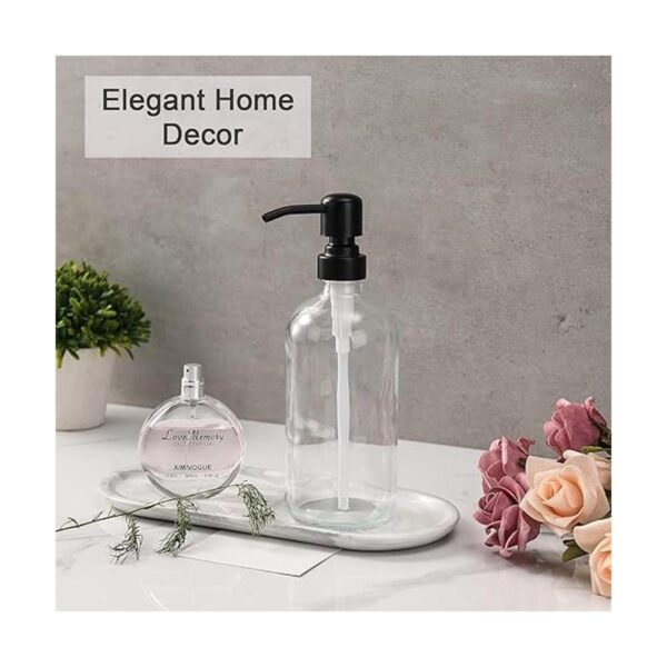 AmazerBath Dispensador de jabón de vidrio transparente_3