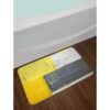 Ambesonne Alfombra de baño gris y amarilla diseño_2