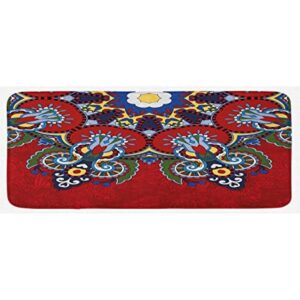 Ambesonne Alfombra de cocina con diseño de mandala rusa y_1