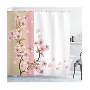Ambesonne Cortina de ducha japonesa para decoración de_1