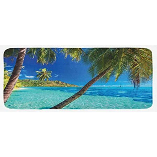 Ambesonne Ocean Kitchen Mat Alfombra de cocina con imagen_1