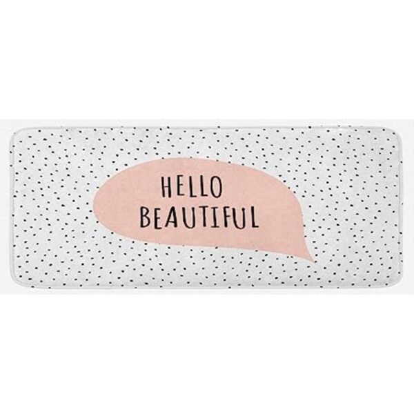 Ambesonne Hello Kitchen Tapete romántico y con mensaje en_1