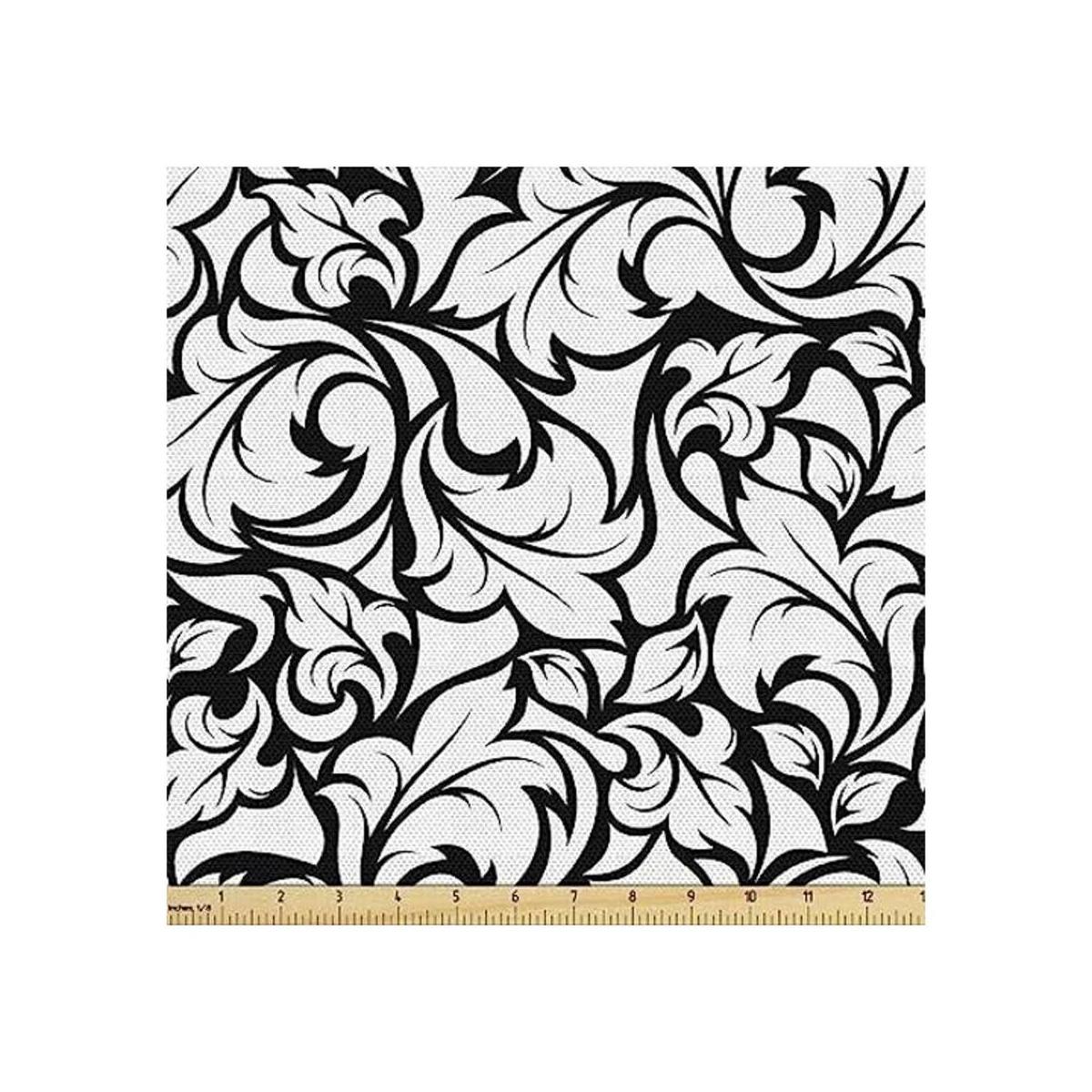 Ambesonne Material floral de The Yard hojas