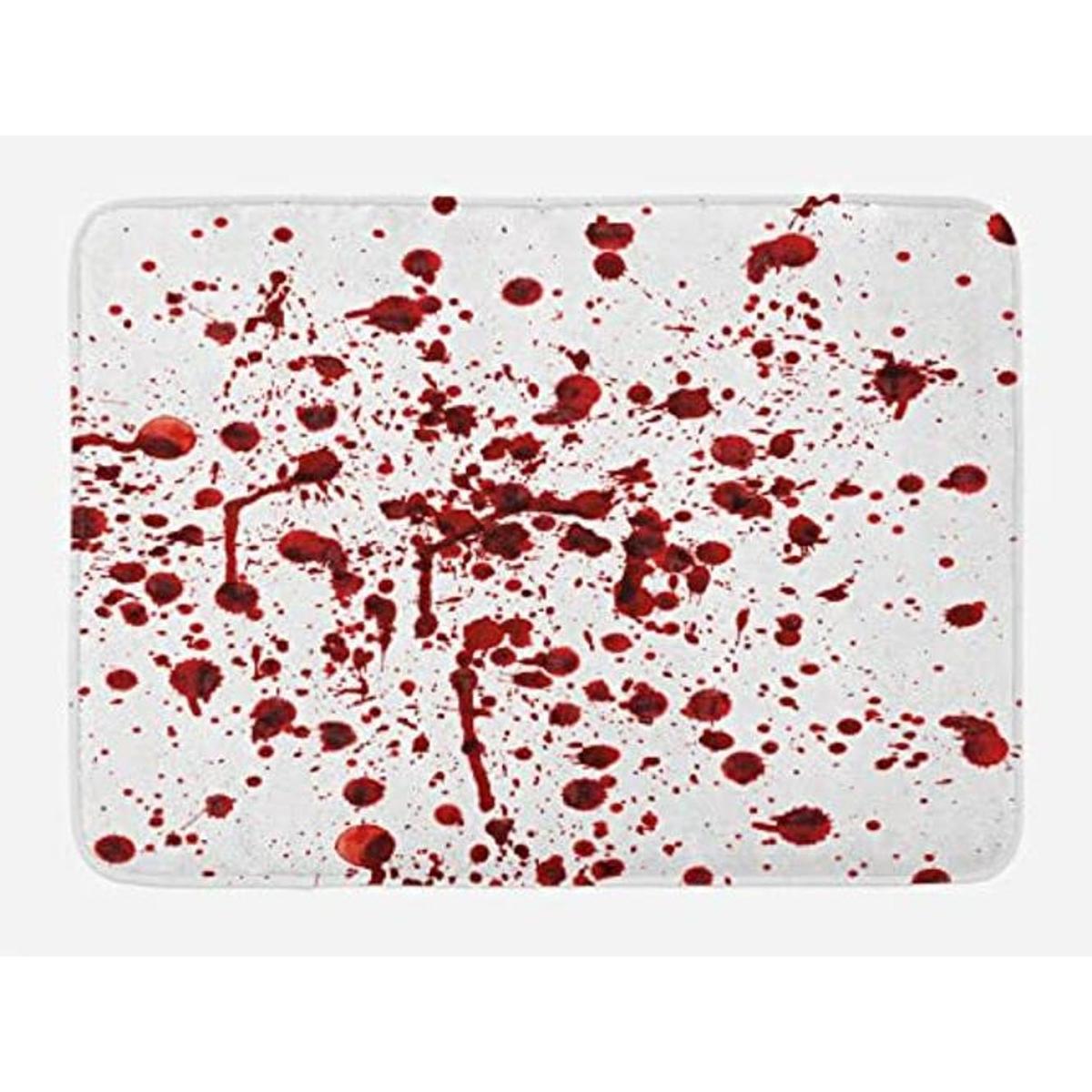 Ambesonne Tapete de baño de terror estilo grunge manchas