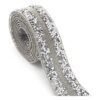 Jerler Borde de cinta de diamantes de imitación plateados_1