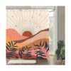 Mid Century Morden Cortina de ducha estilo bohemio_2