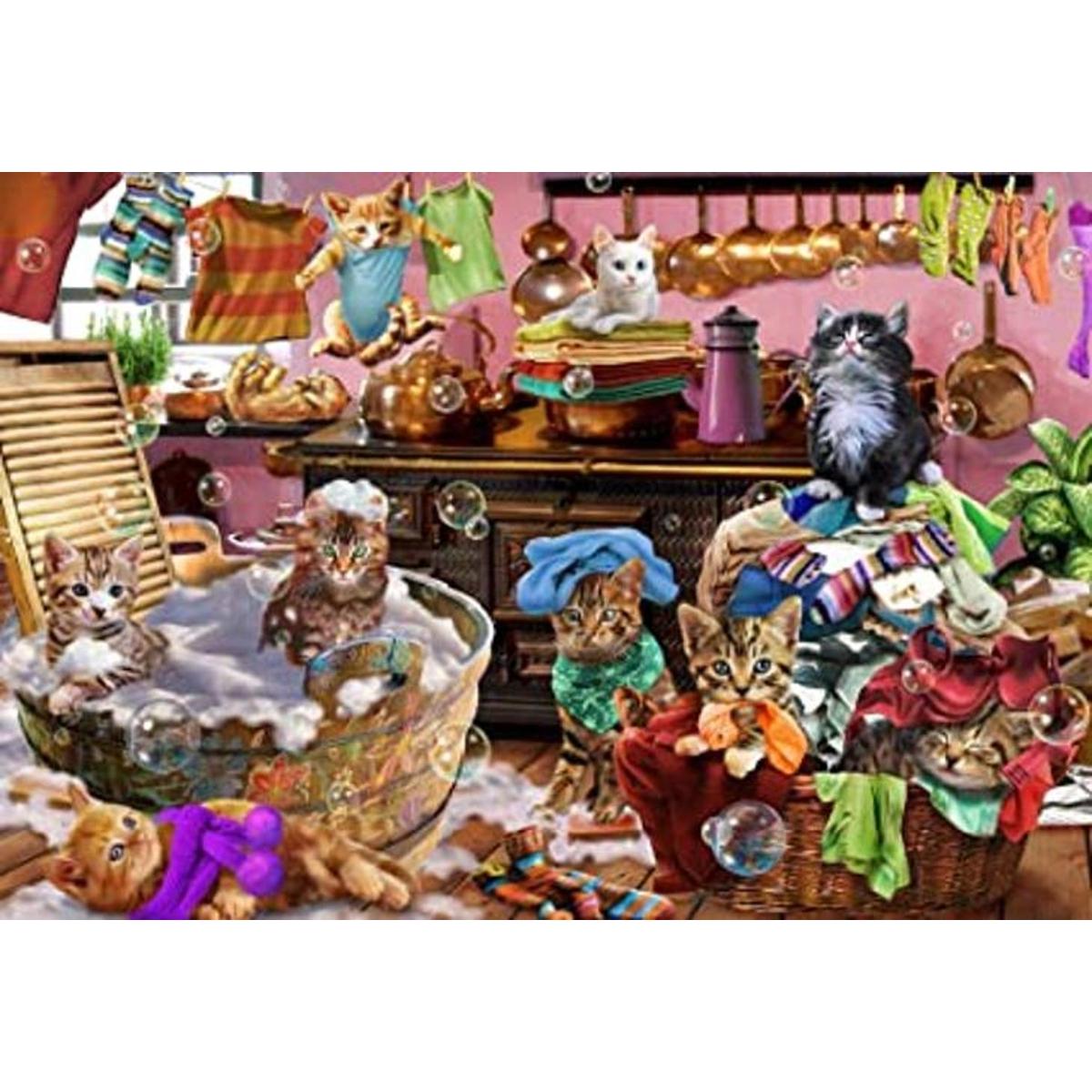 Kittens in The Kitchen Rompecabezas infantil de 100 piezas