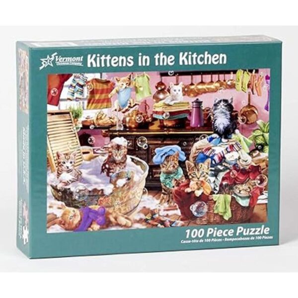 Kittens in The Kitchen Rompecabezas infantil de 100 piezas_2