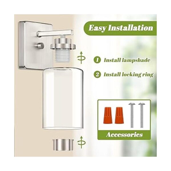 Juego de 2 apliques de pared para baño lámparas de