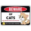 Señal de advertencia de Venicor Beware of Cats Gran_1