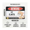 Señal de advertencia de Venicor Beware of Cats Gran_2