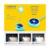 Cute Recargable 4 LED 3000K Cuidado de Ojos Luz Libro_2